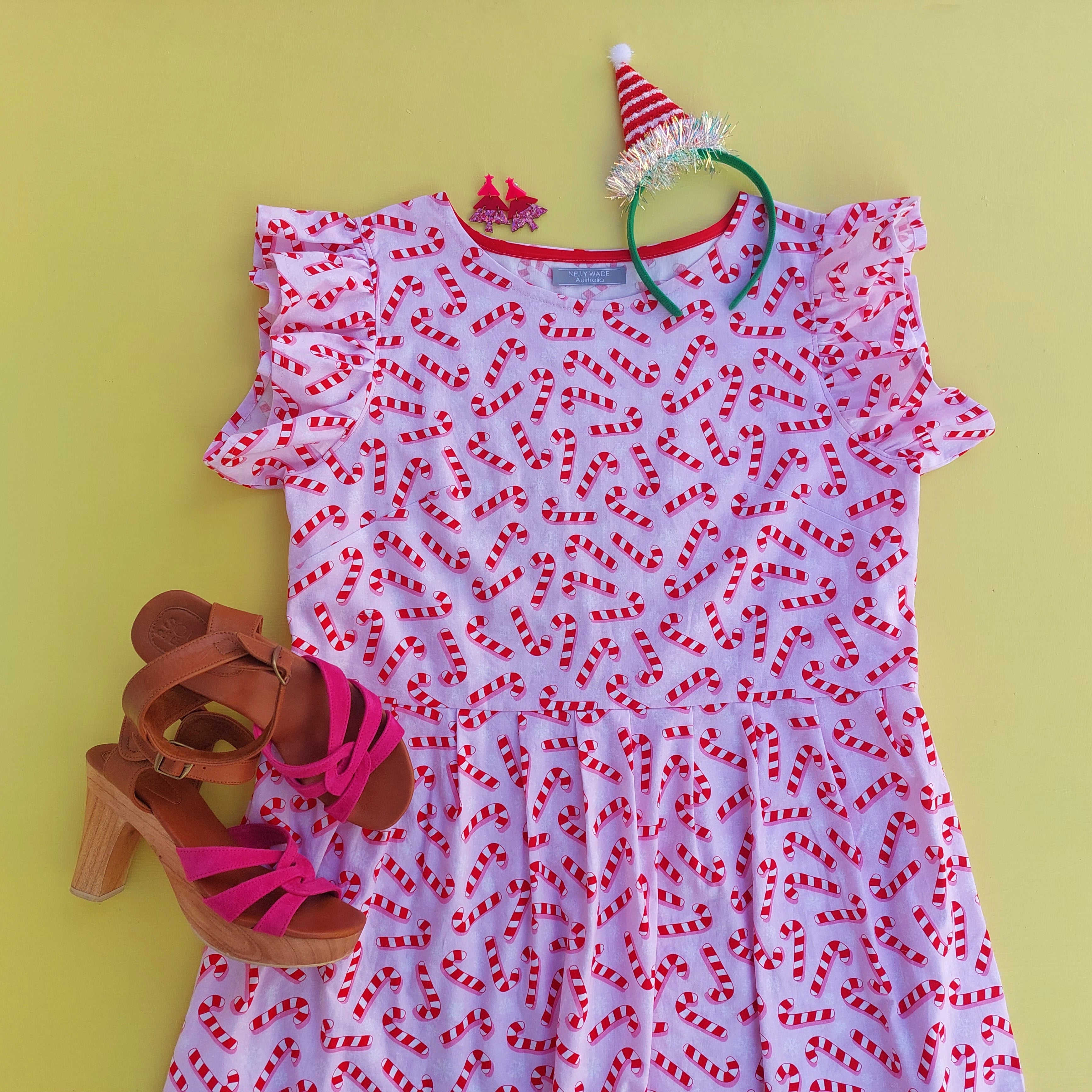 Nelly Wade Dress in Candy Cane
