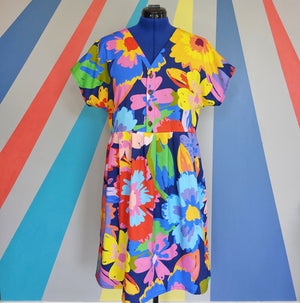 Nelly Wade Button Up Dress in Posy