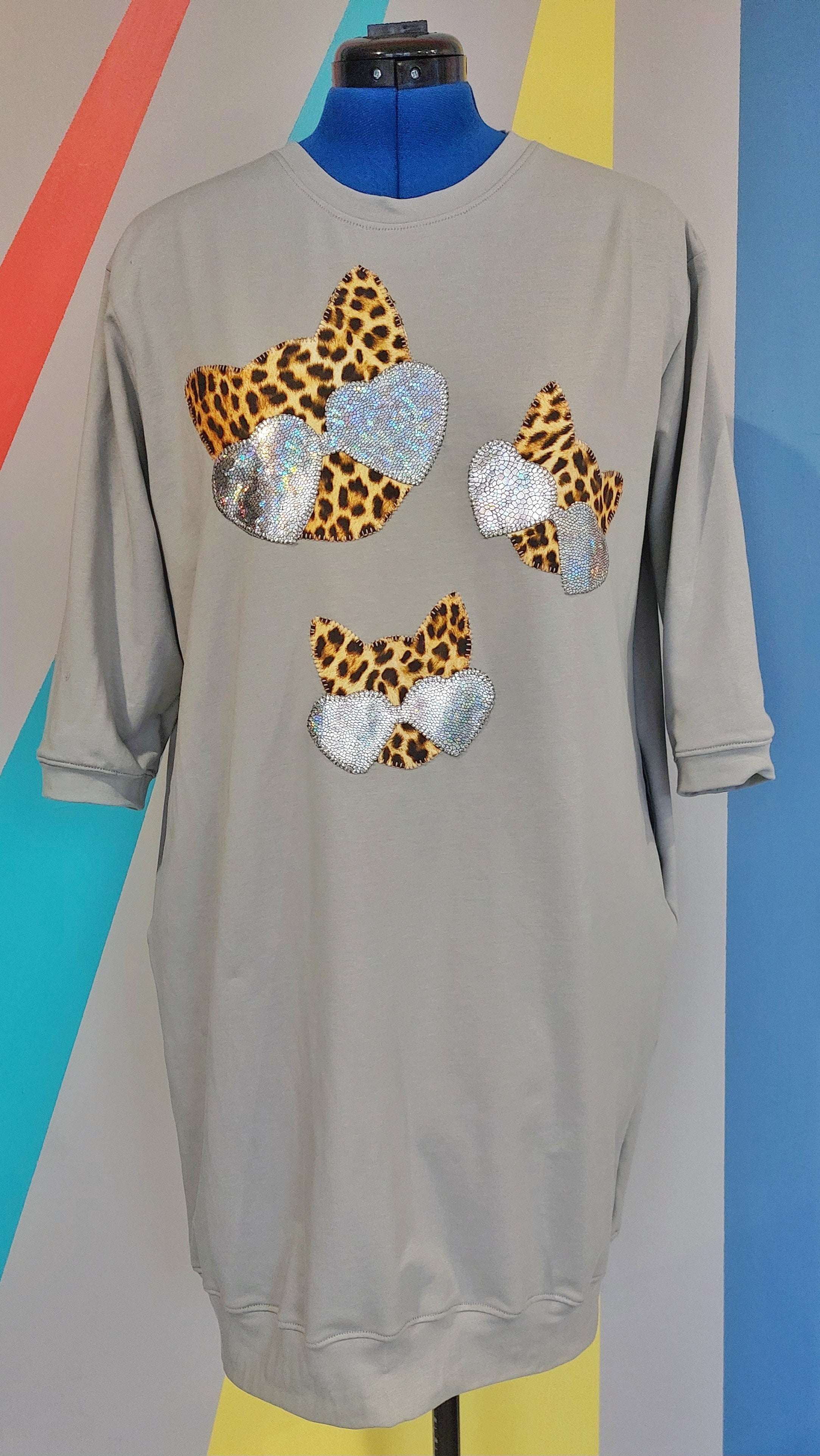 Nelly Sweater Dress In Cats in Sunnies Size M Sample Sale