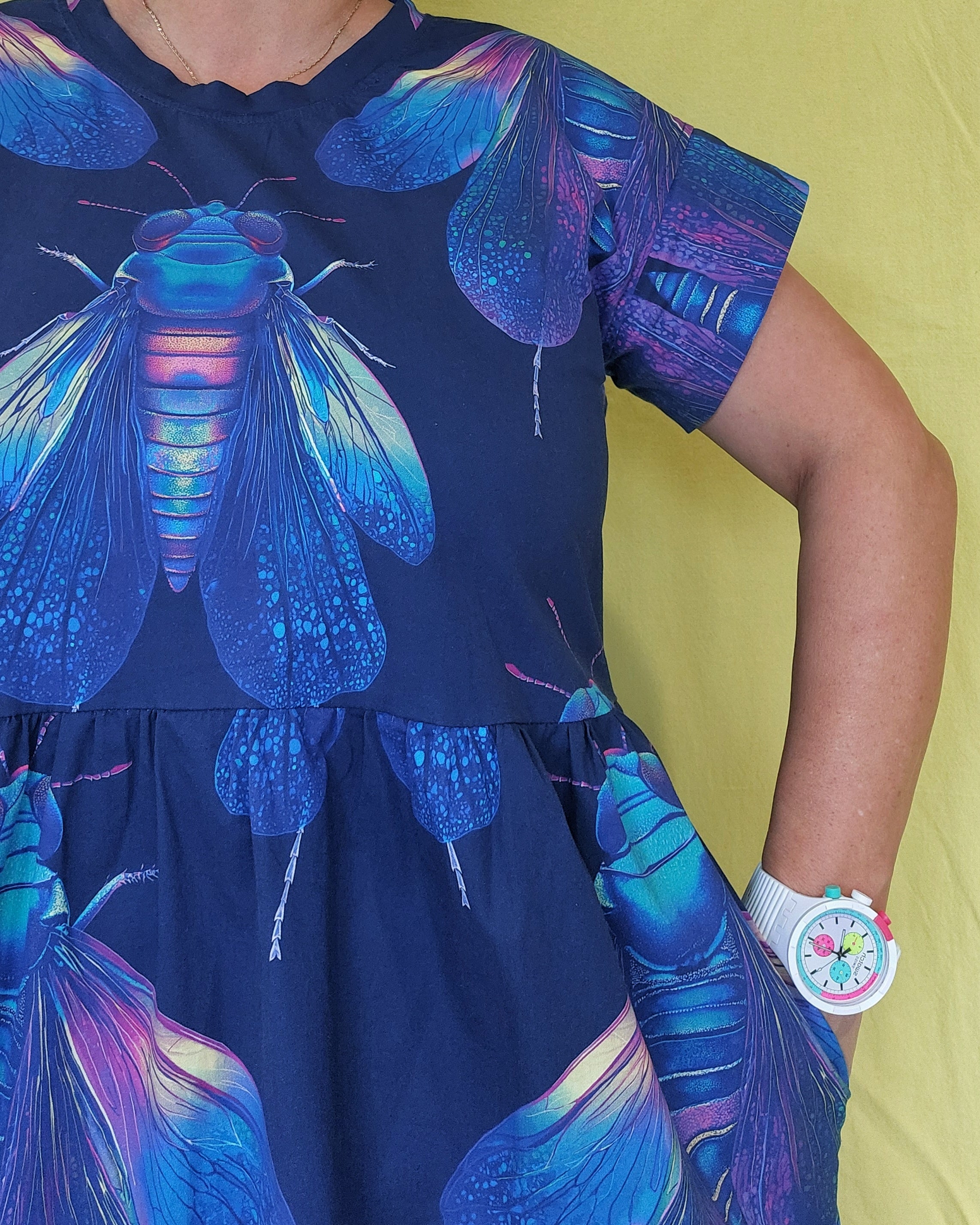Nelly Wade Stretch Dress in Cicada