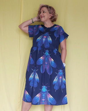 Nelly Wade Stretch Dress in Cicada