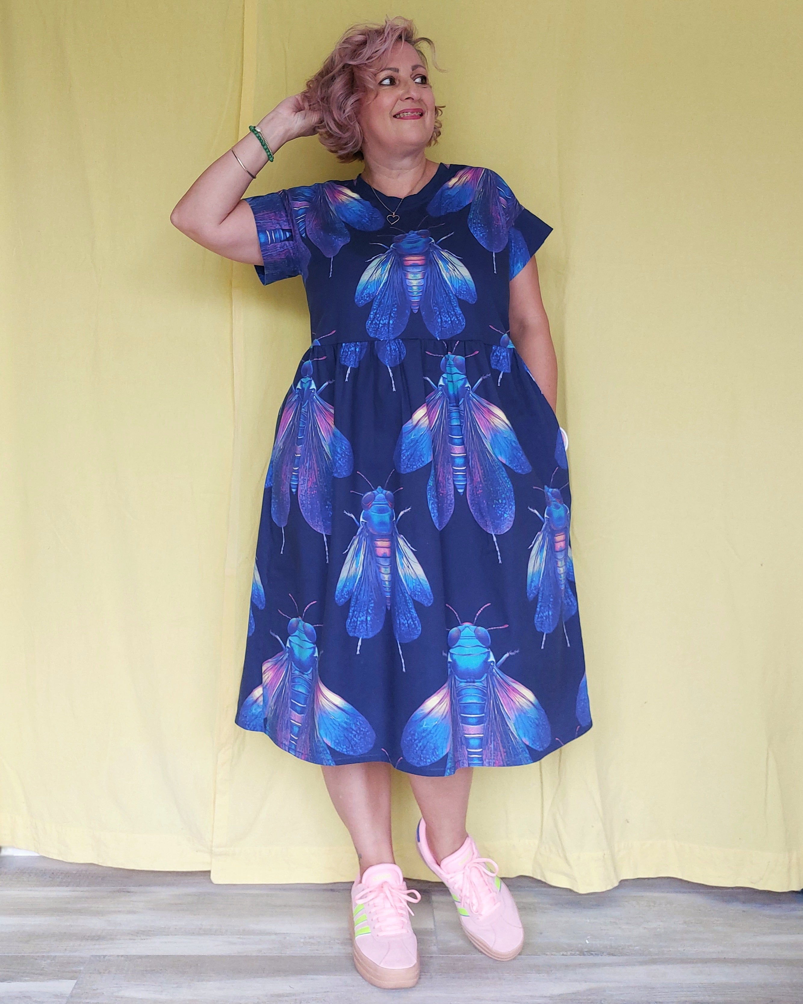 Nelly Wade Stretch Dress in Cicada