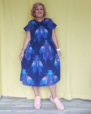 Nelly Wade Stretch Dress in Cicada