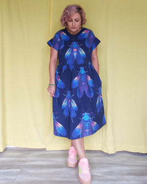 Nelly Wade Stretch Dress in Cicada