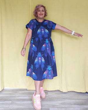 Nelly Wade Stretch Dress in Cicada