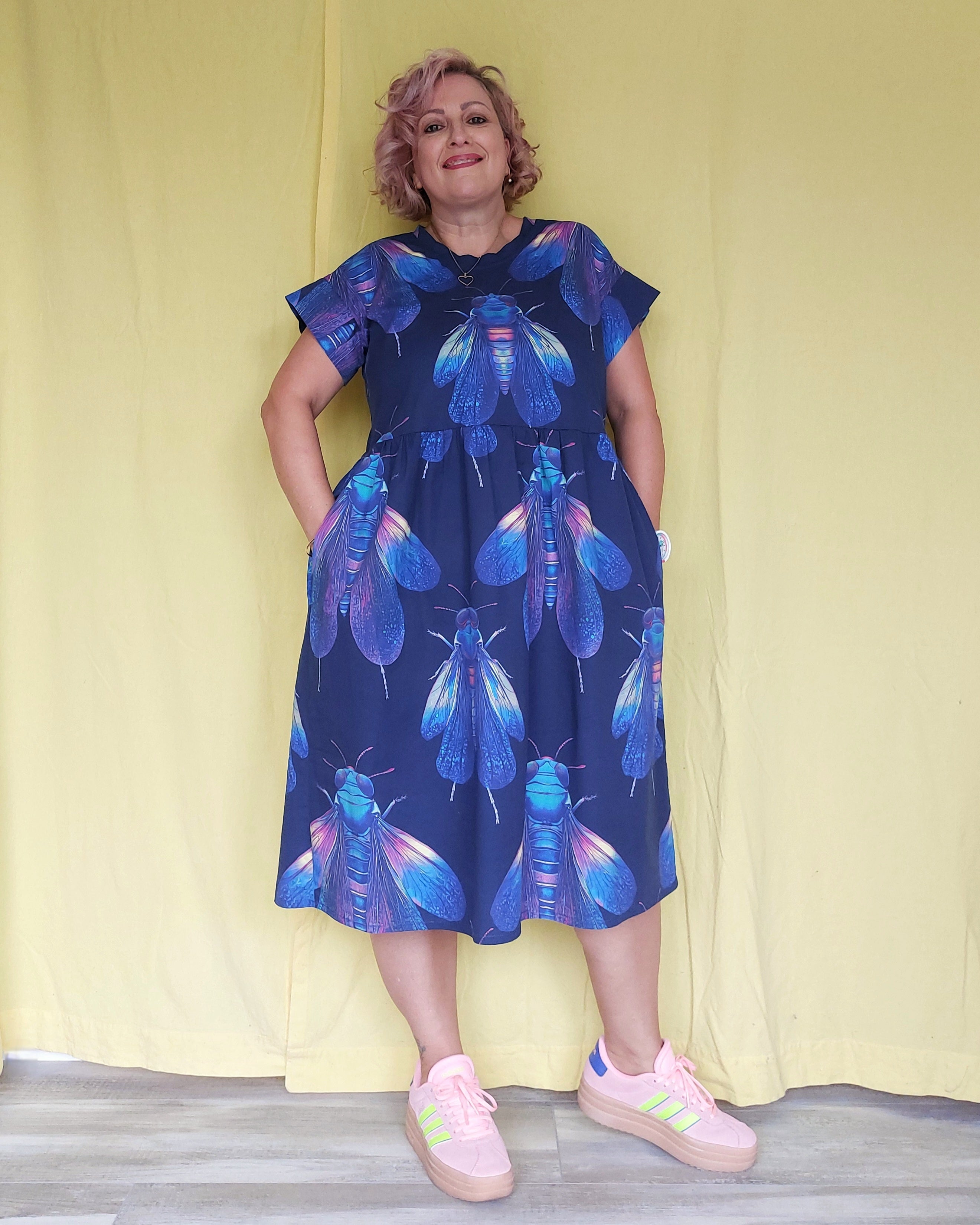 Nelly Wade Stretch Dress in Cicada