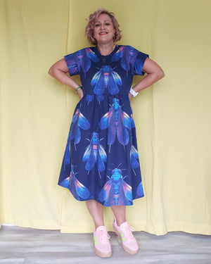 Nelly Wade Stretch Dress in Cicada