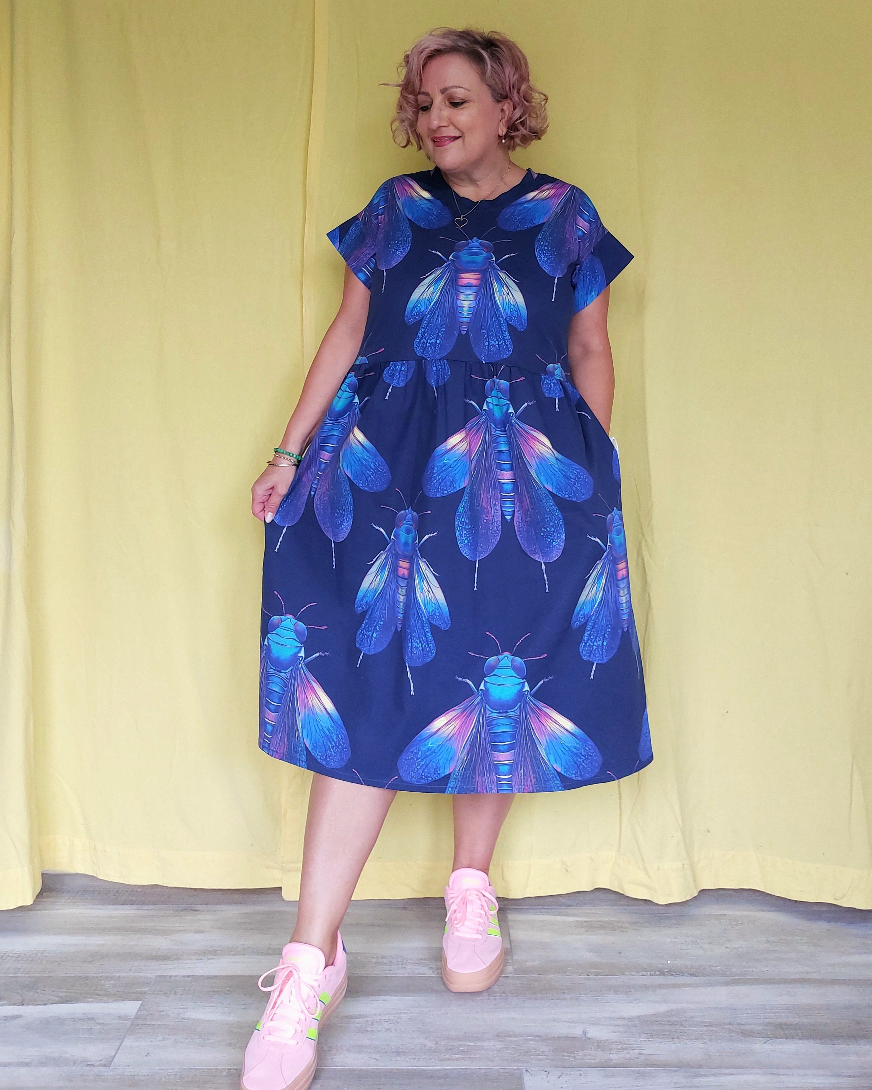 Nelly Wade Stretch Dress in Cicada