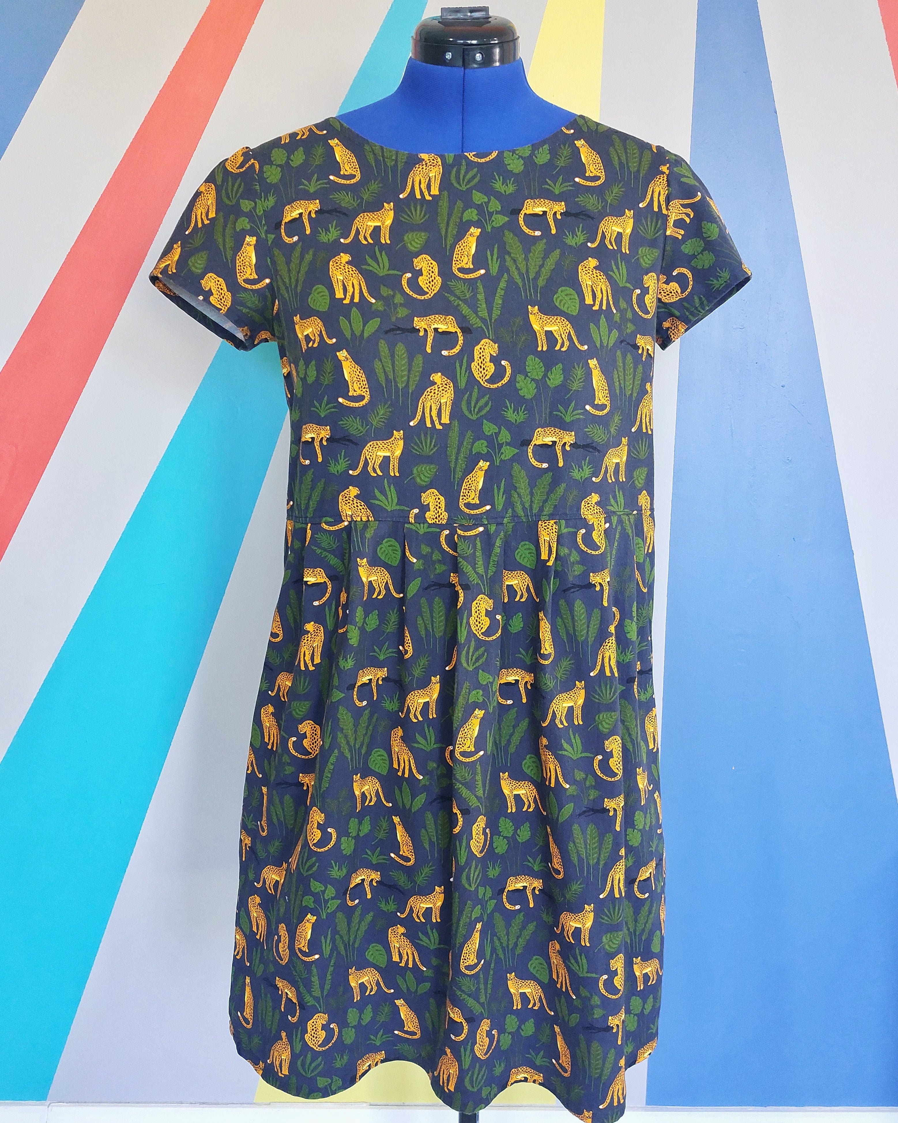 Nelly Dress (Size M) in Cheetahs. Sample Sale.