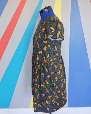 Nelly Dress (Size M) in Cheetahs. Sample Sale.