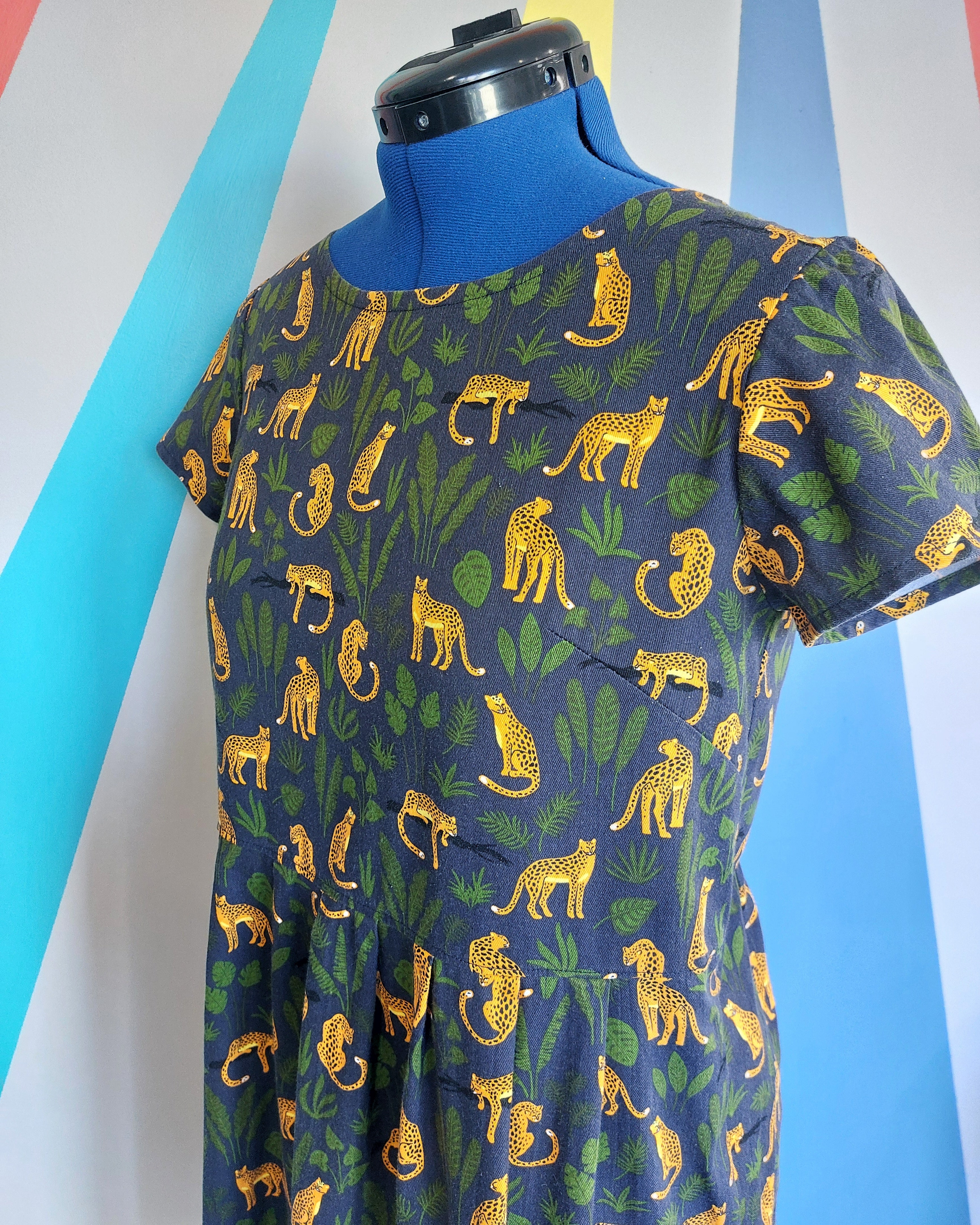 Nelly Dress (Size M) in Cheetahs. Sample Sale.