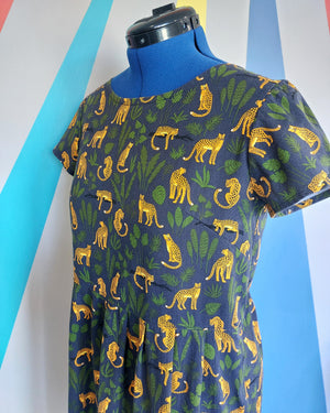 Nelly Dress (Size M) in Cheetahs. Sample Sale.