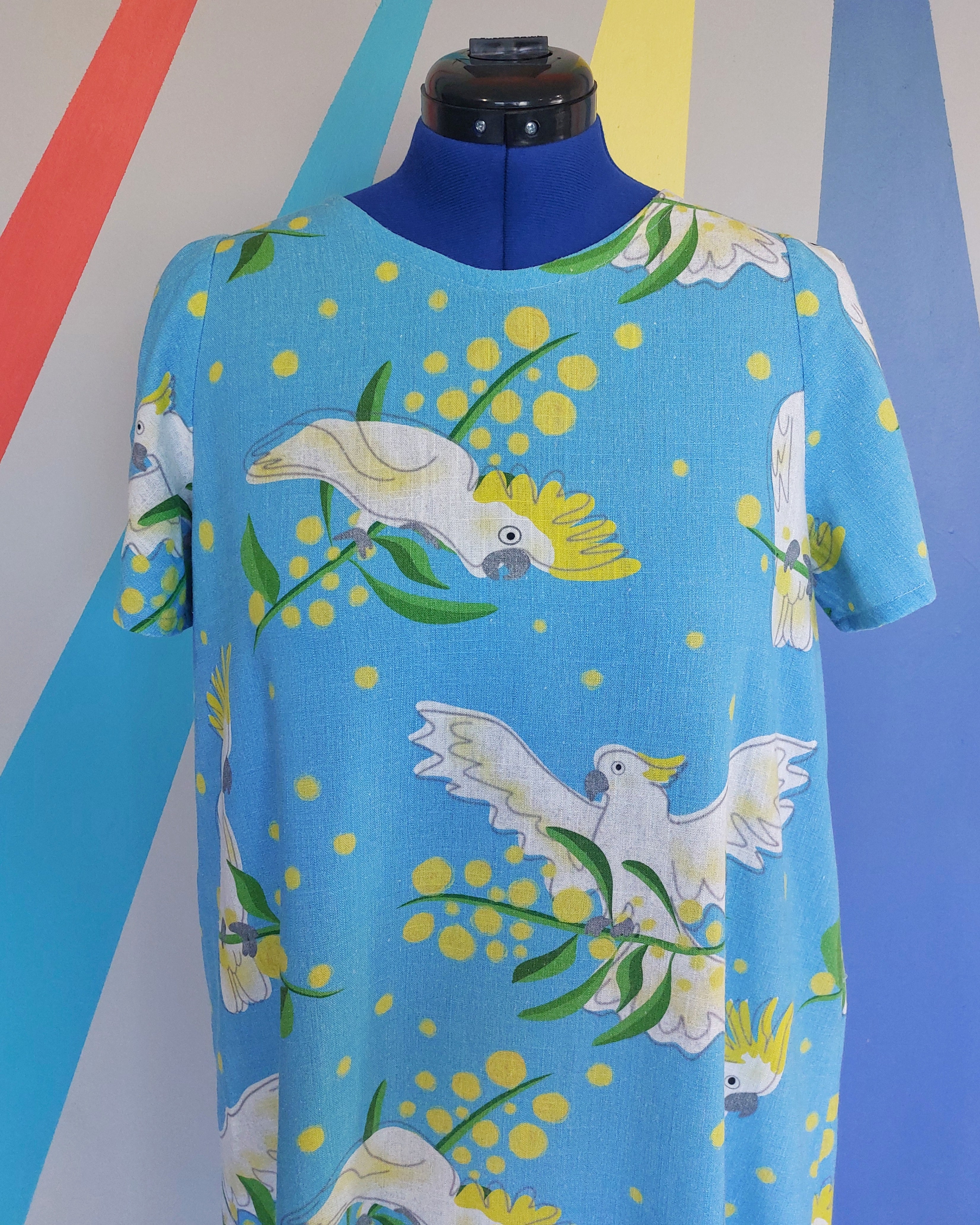 Nelly Swing Dress (Size M) in Cockies & Wattle. Sample Sale