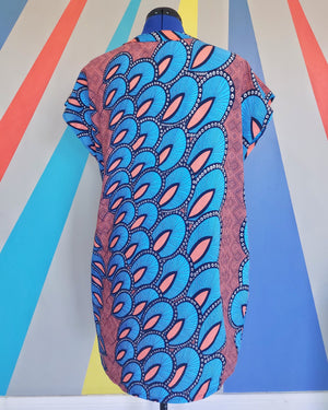 Nelly Shirt Dress in Peacock Size M) Sample Sale
