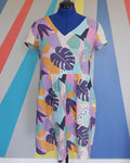 Nelly Dress (Size M) in Tropical Pastel. Sample Sale.