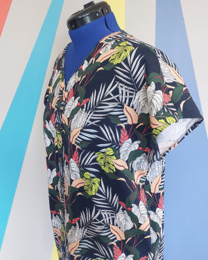 Nelly Shirt Dress in Tropical Leaf (Size M) Sample Sale