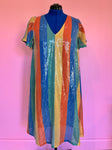 Nelly Sleeve Glitter Dress Size M Sample Sale