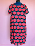 Nelly Swing Dress in Red Buttons Size M Sample Sale