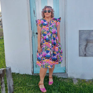 Nelly Wade Dress in Protea Magnific