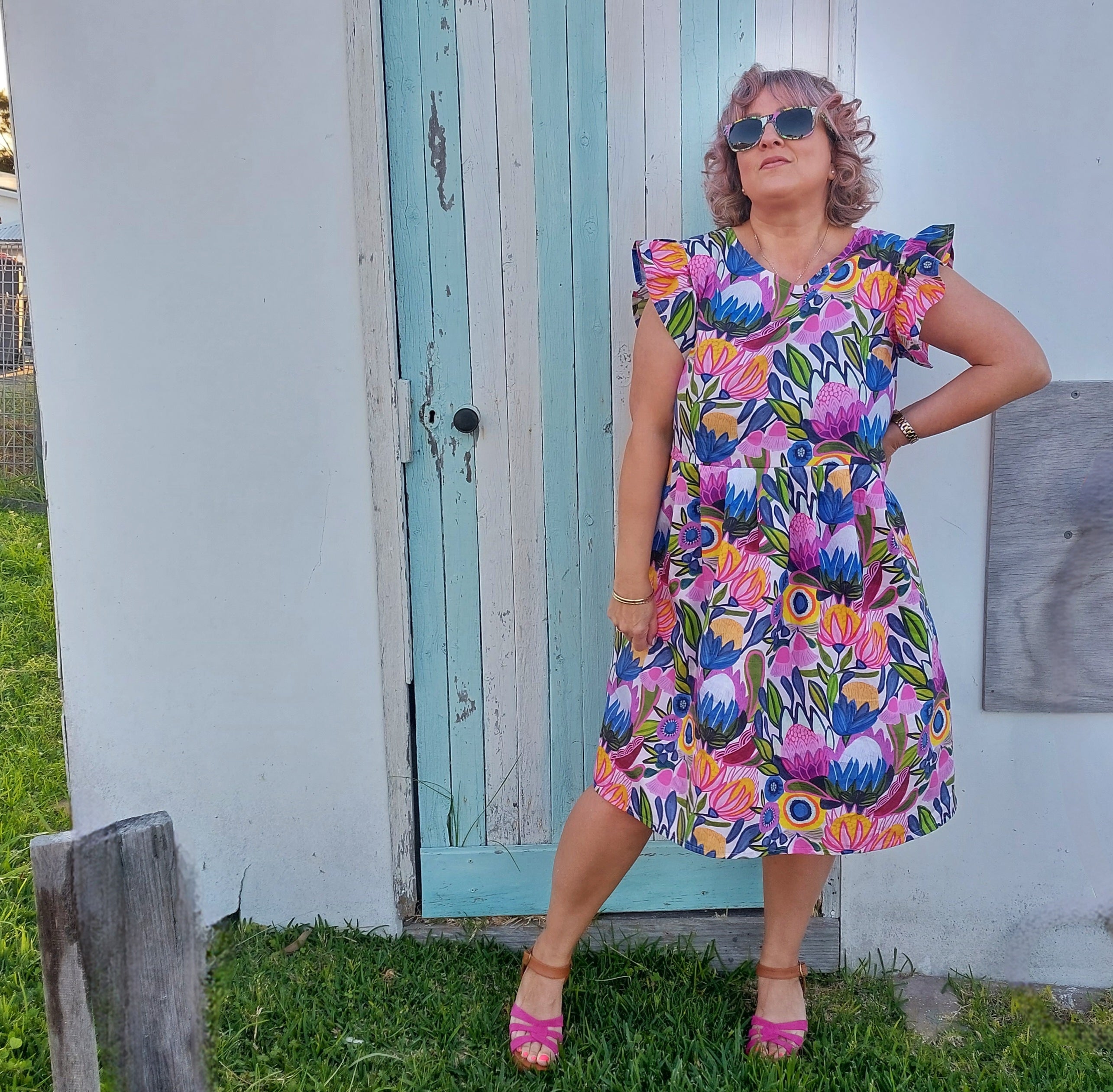 Nelly Wade Dress in Protea Magnific