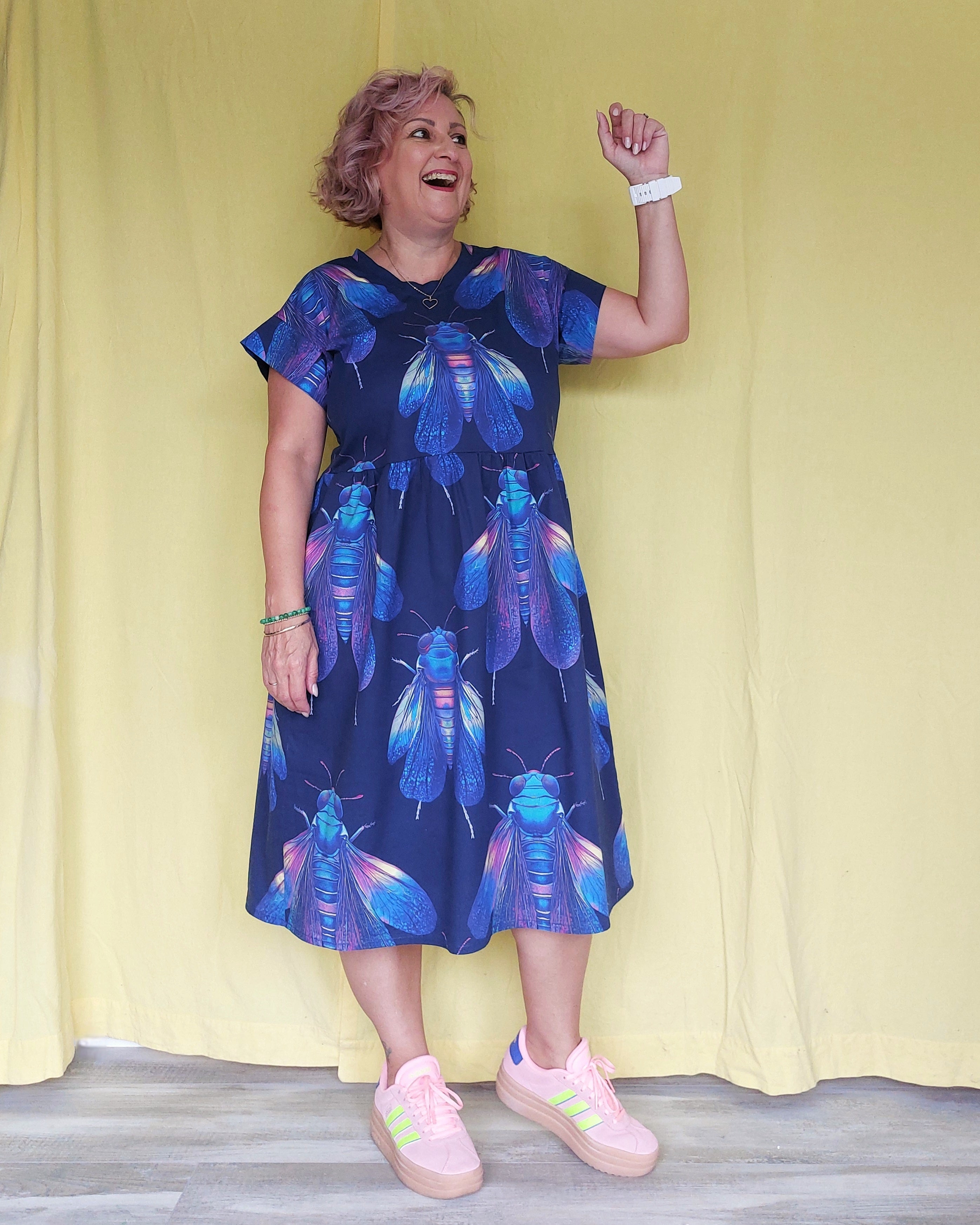 Nelly Wade Stretch Dress in Cicada