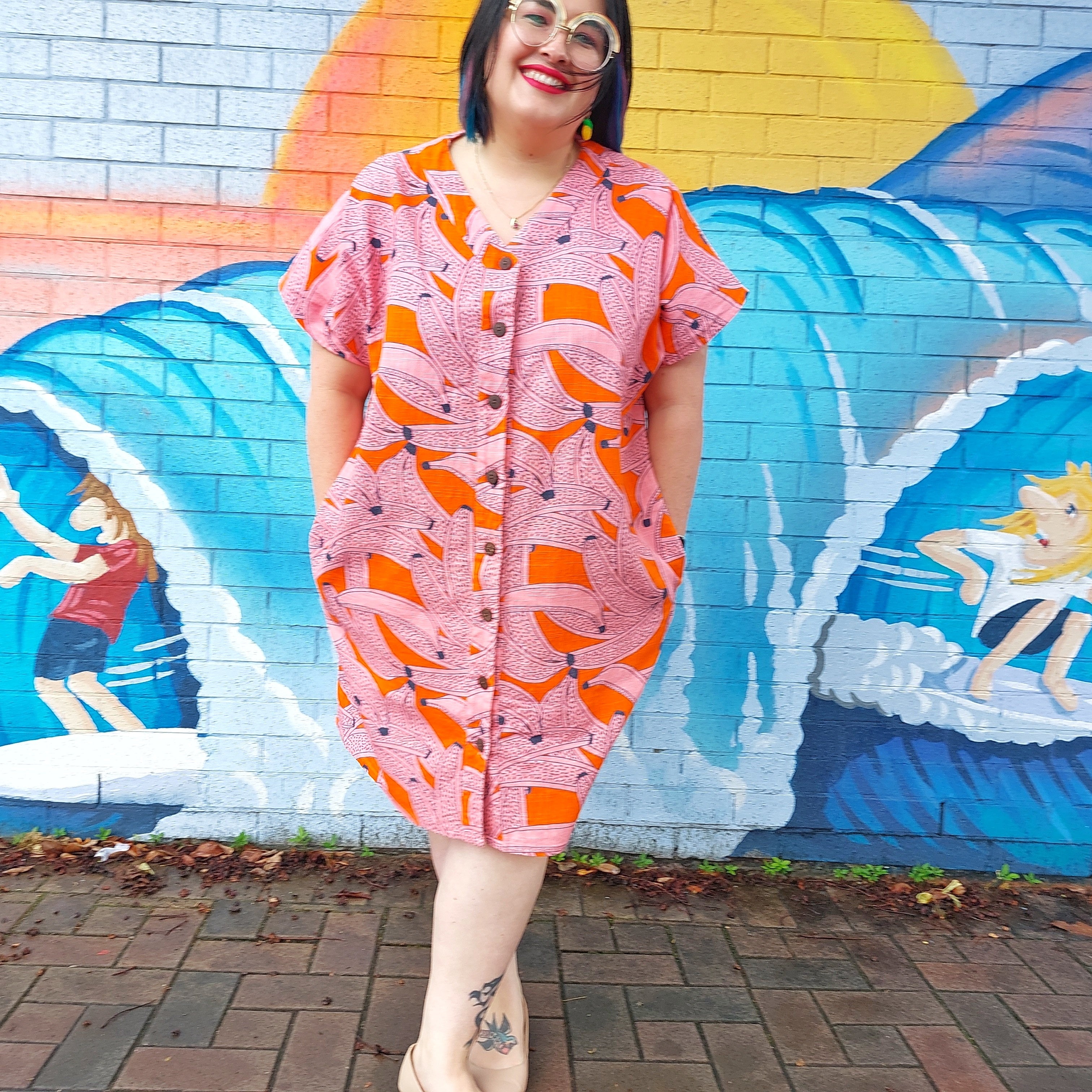 Nelly Wade Shirt Dress in Gone Bananas Sale