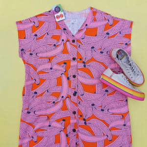 Nelly Wade Shirt Dress in Gone Bananas Sale