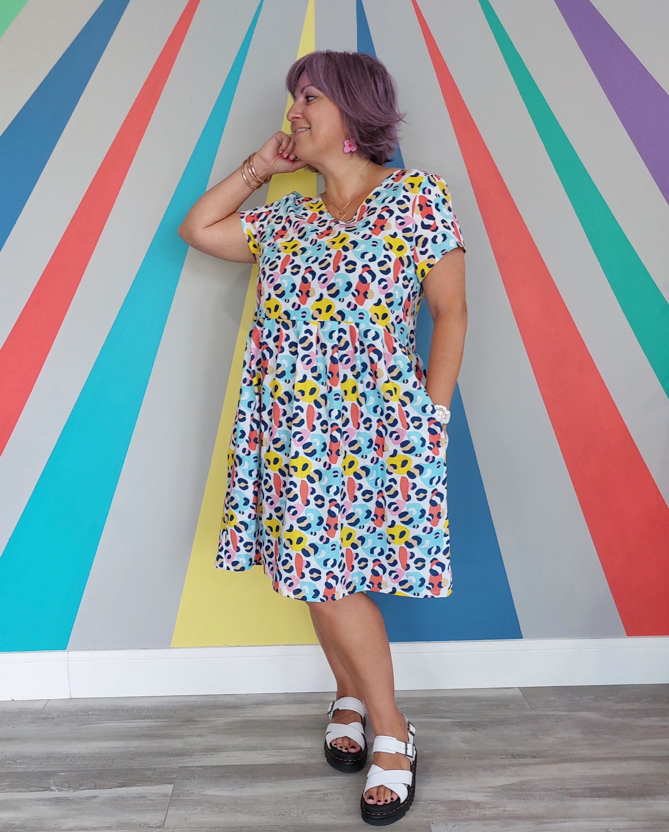Nelly Wade Dress in Animal Bright